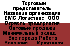 Торговый представитель › Название организации ­ ЕМС Логистикс, ООО › Отрасль предприятия ­ Оптовые продажи › Минимальный оклад ­ 1 - Все города Работа » Вакансии   . Иркутская обл.,Иркутск г.